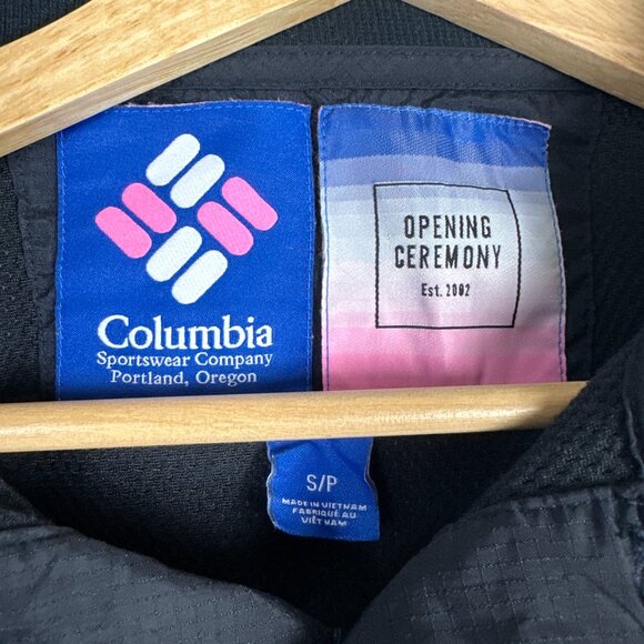 Opening Ceremony x Columbia Men’s Small Long Sleeve Polo Pullover Stretch Black - Picture 2 of 5